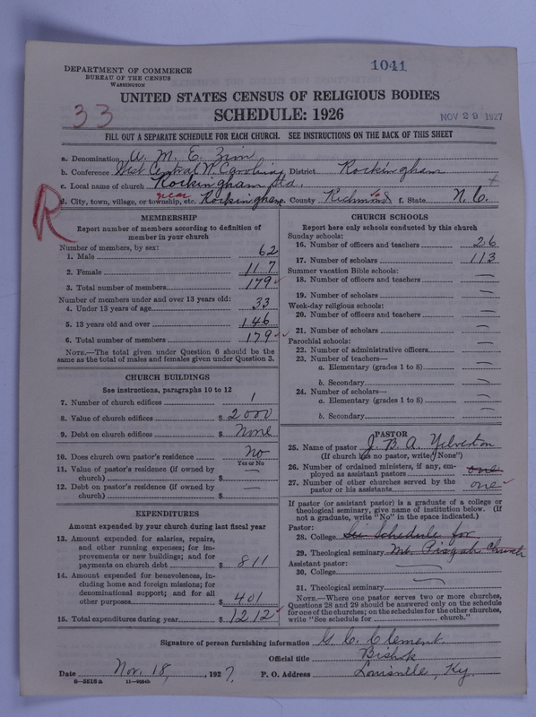 Scan of African Methodist Episcopal Zion Church: 1041