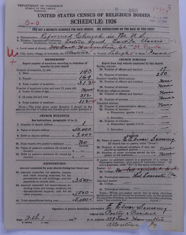 Scan of Reformed Church in the United States: 485