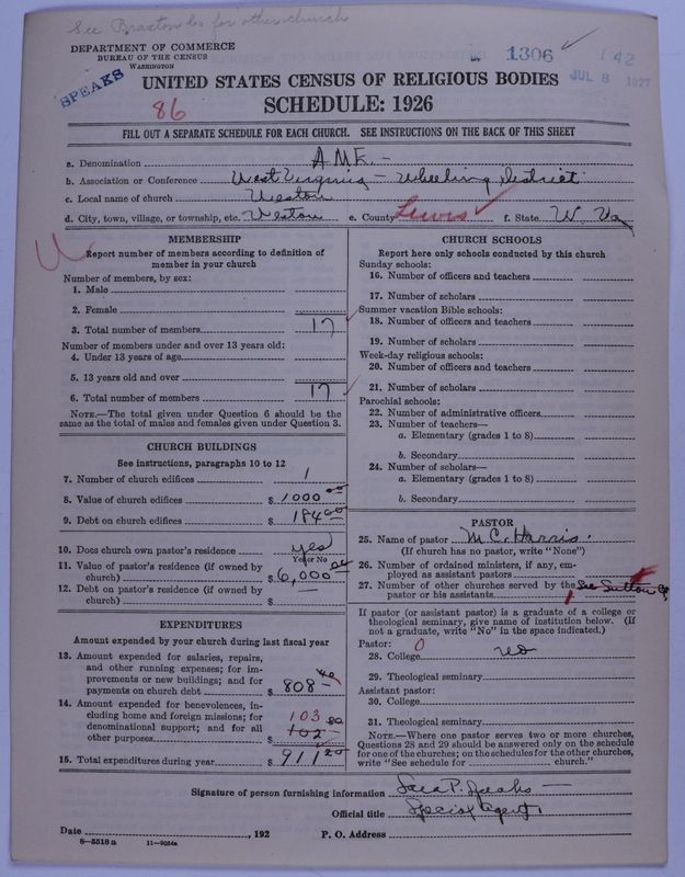 Scan of African Methodist Episcopal Church: 1306