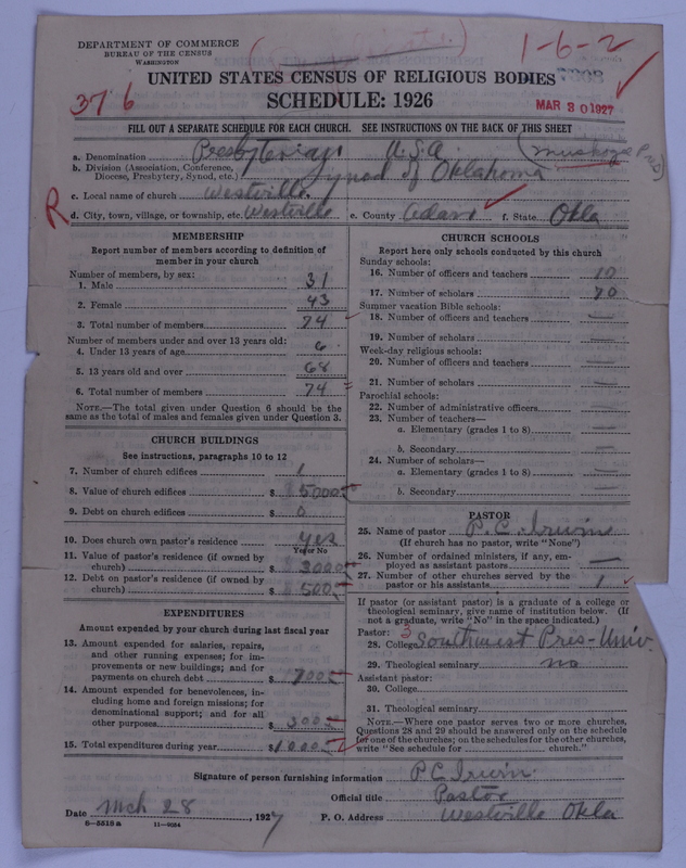 Scan of Presbyterian Church in the United States of America: 7308