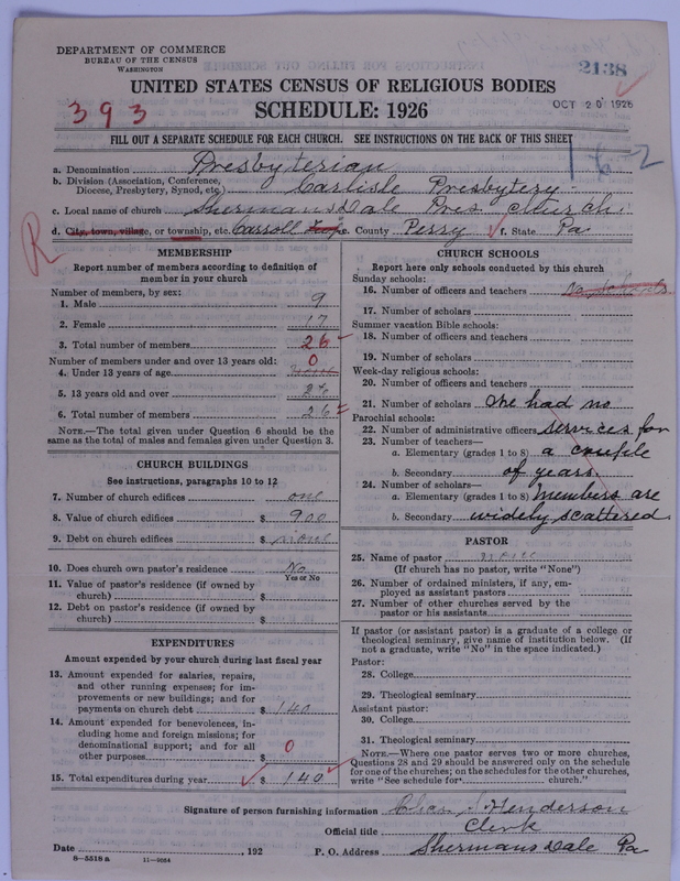 Scan of Presbyterian Church in the United States of America: 2138