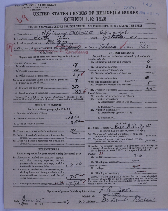 Scan of African Methodist Episcopal Church: 3920