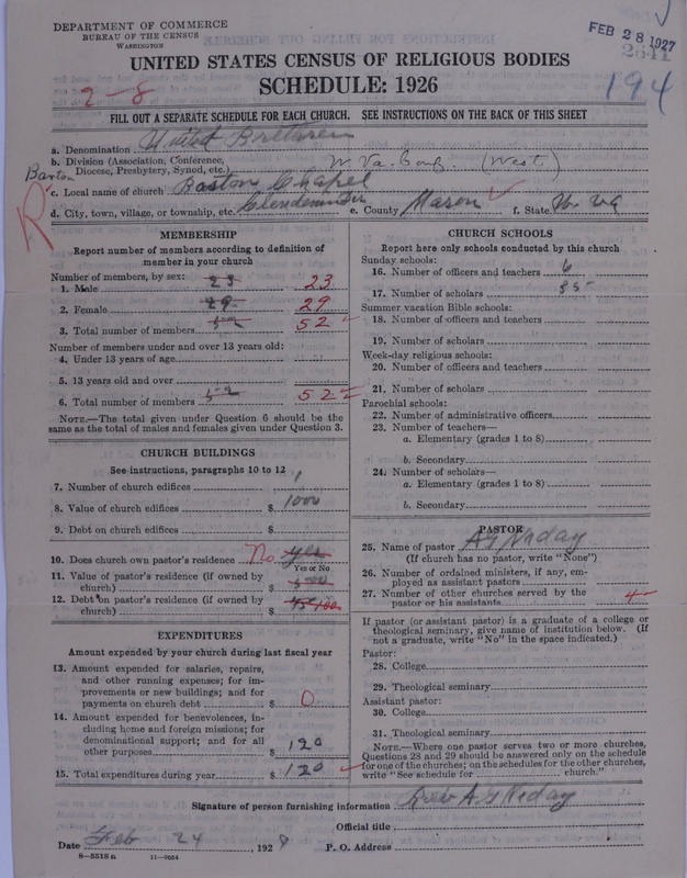 Scan of Church of the United Brethren in Christ: 2641