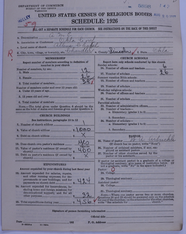 Scan of African Methodist Episcopal Church: 5898