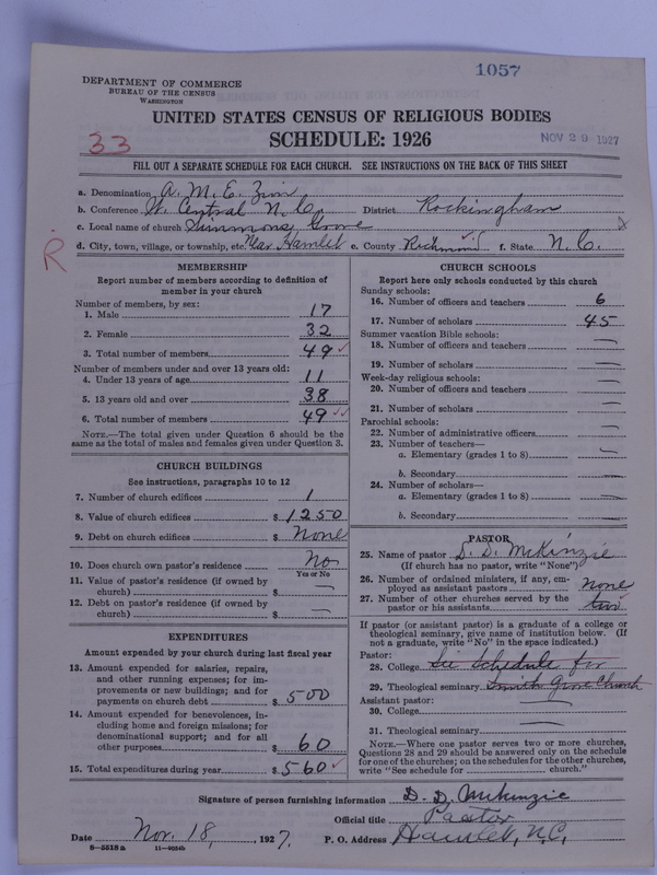 Scan of African Methodist Episcopal Zion Church: 1057