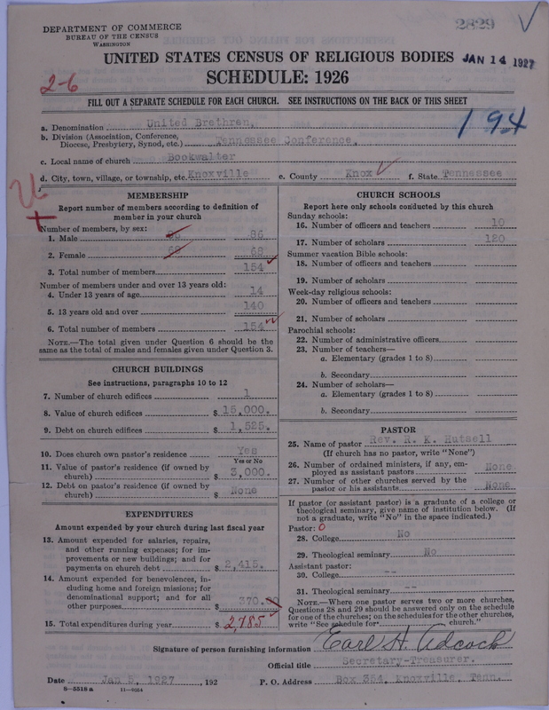 Scan of Church of the United Brethren in Christ: 2829