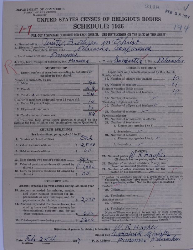 Scan of Church of the United Brethren in Christ: 2118