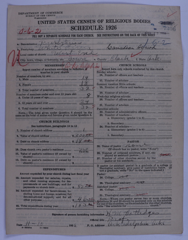 Scan of Presbyterian Church in the United States of America: 7206