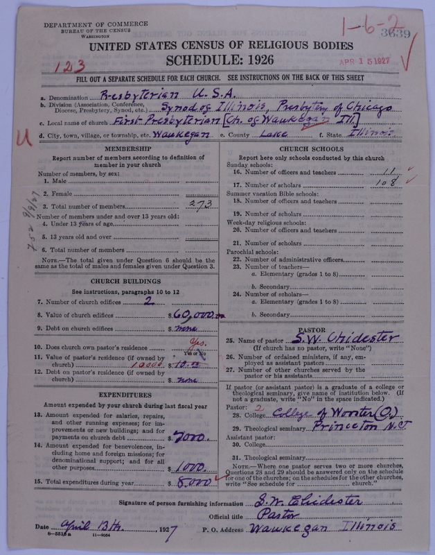 Scan of Presbyterian Church in the United States of America: 3639