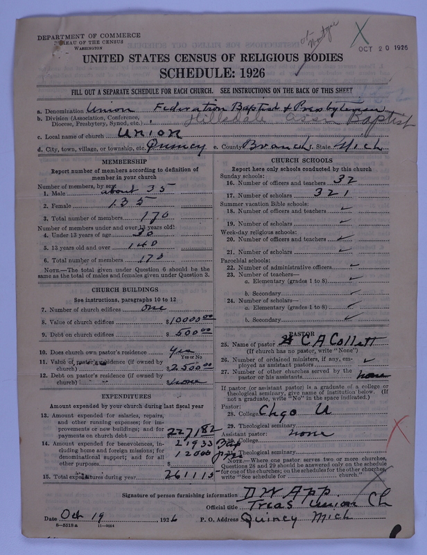 Scan of Federated Churches:
