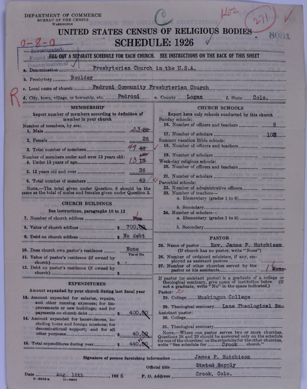 Scan of Presbyterian Church in the United States of America: 8081