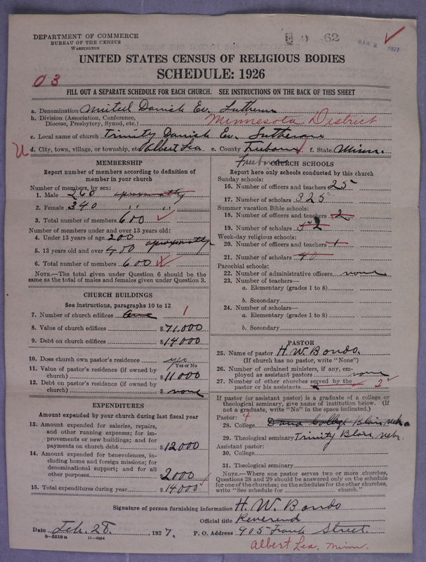 Scan of United Danish Evangelical Lutheran Church in America: 62