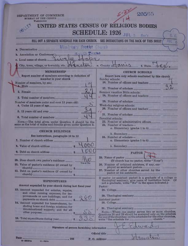 Scan of Negro Baptists: 20565