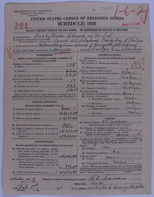 Scan of Presbyterian Church in the United States of America: 7437