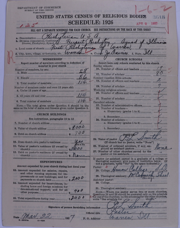 Scan of Presbyterian Church in the United States of America: 3618