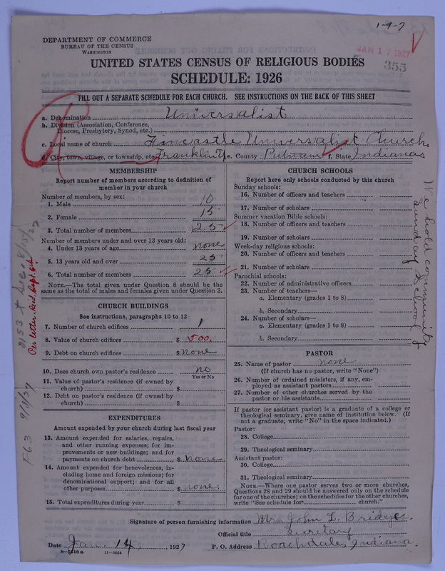 Scan of Universalist Church: 355