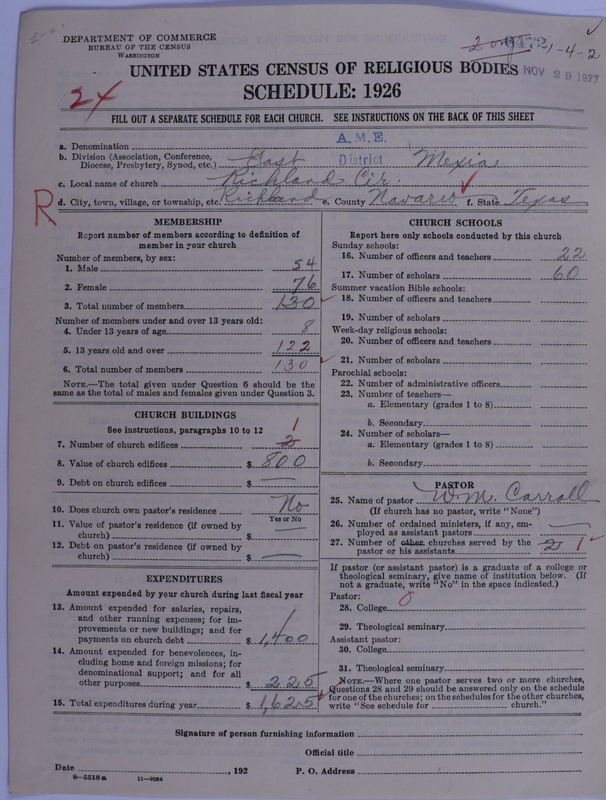 Scan of African Methodist Episcopal Church: 6472
