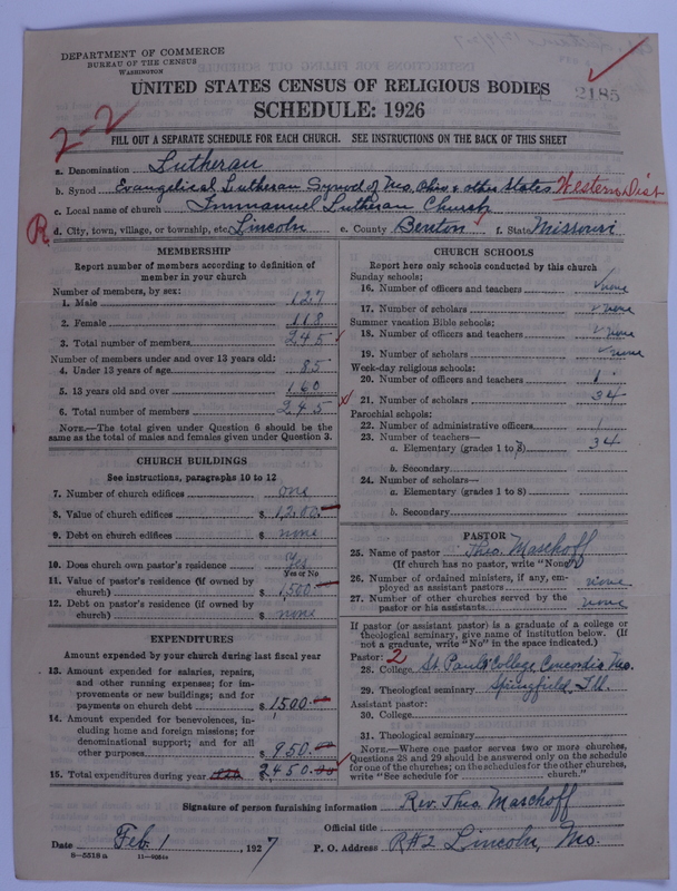 Scan of Evangelical Lutheran Synodical Conference of America: Evangelical Lutheran Synod of Missouri, Ohio, and Other States: 2185