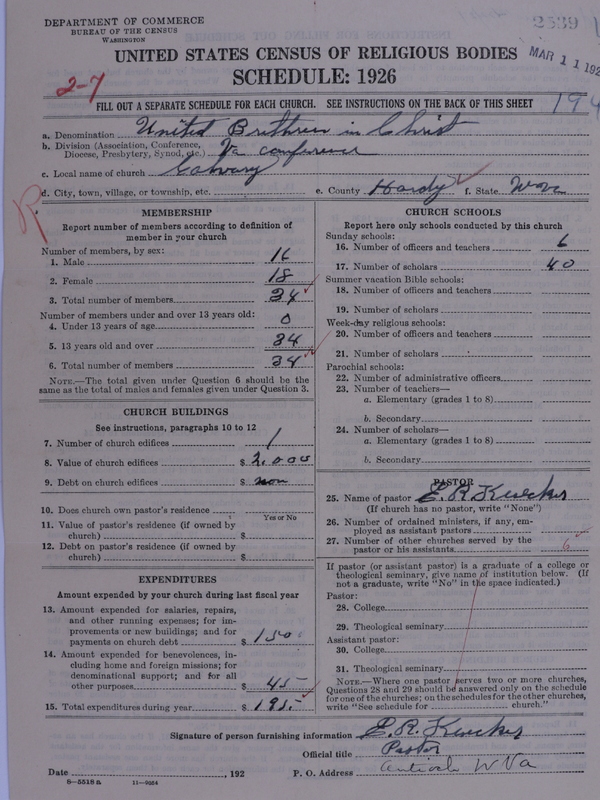 Scan of Church of the United Brethren in Christ: 2539