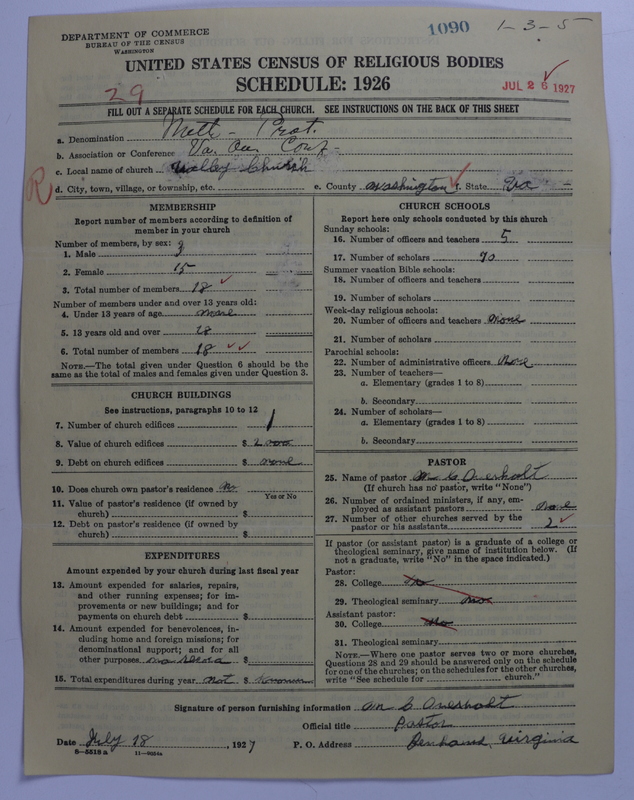 Scan of Methodist Protestant Church: 1090