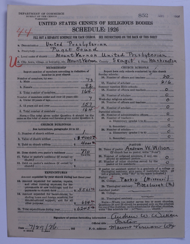 Scan of United Presbyterian Church of North America: 852