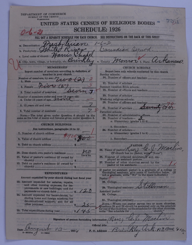 Scan of Presbyterian Church in the United States of America: 7261