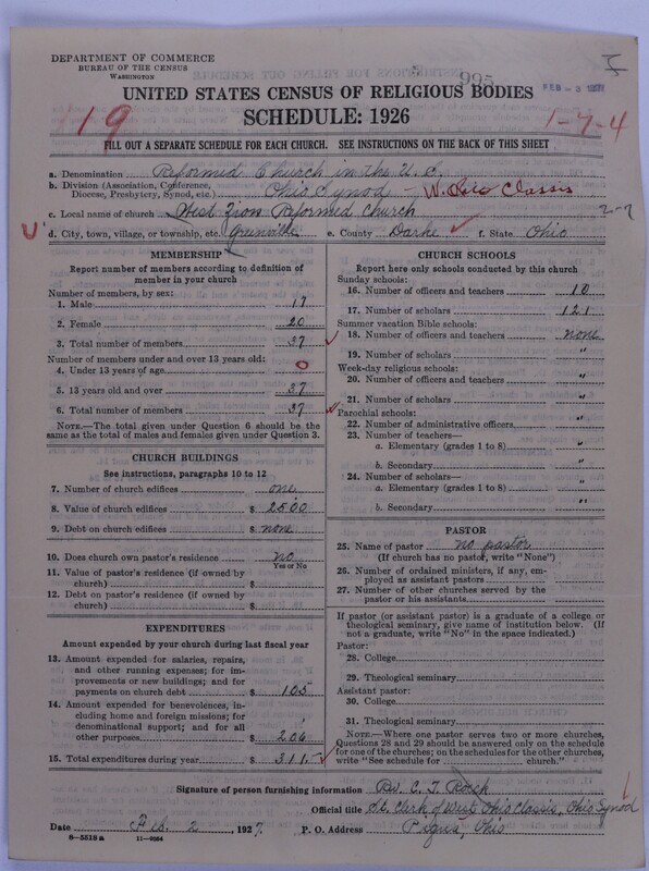 Scan of Reformed Church in the United States: 995