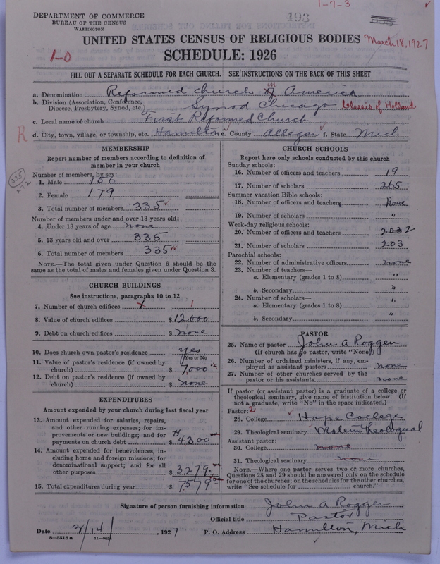 Scan of Reformed Church in America: 493