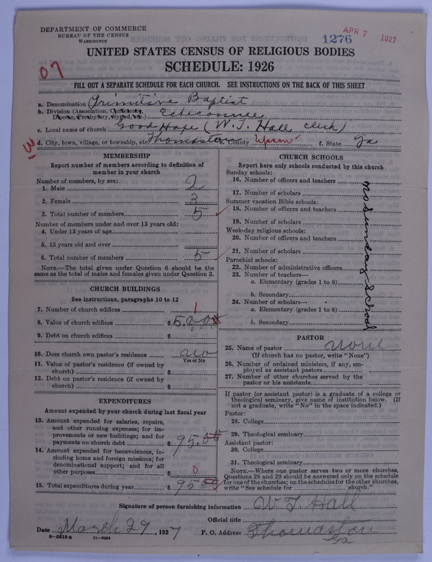 Scan of Primitive Baptists: 1276