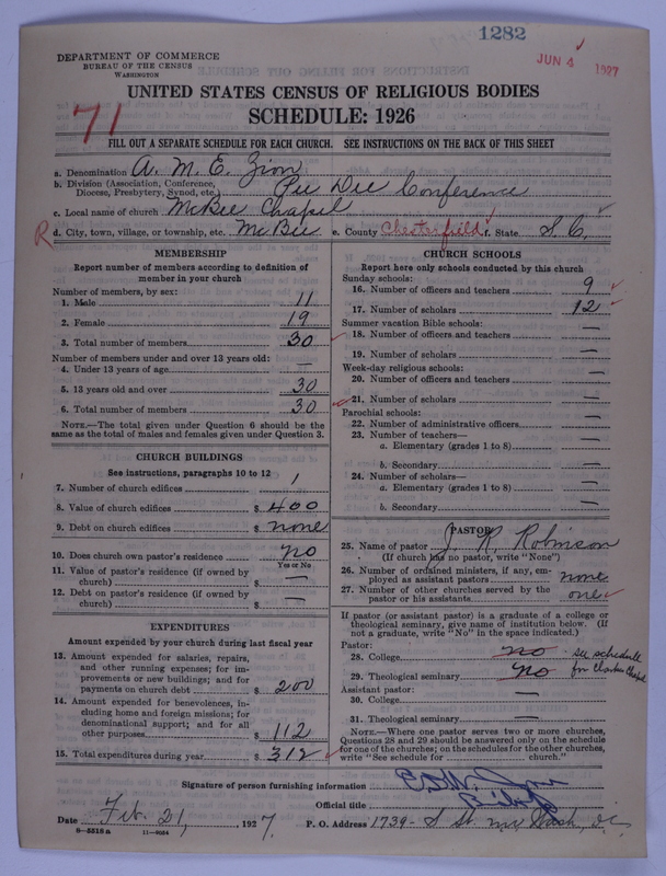 Scan of African Methodist Episcopal Zion Church: 1282