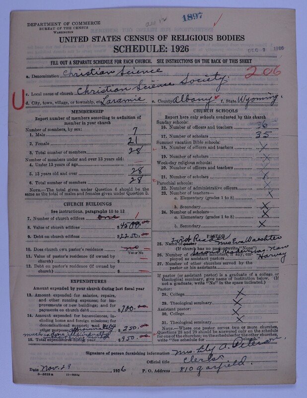 Scan of Church of Christ, Scientist: 1897