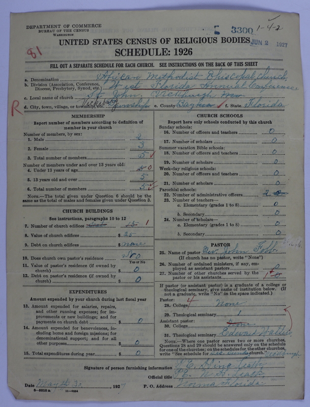 Scan of African Methodist Episcopal Church: 3300