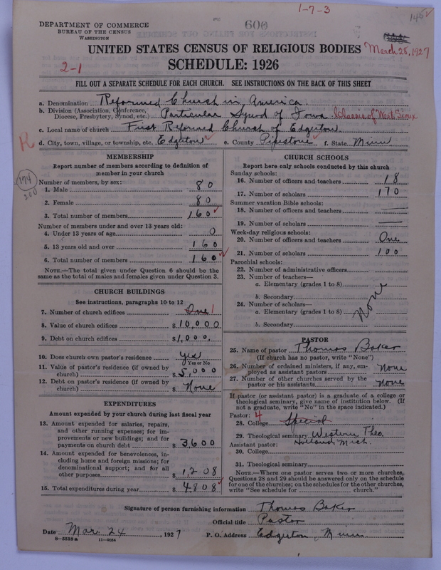 Scan of Reformed Church in America: 600