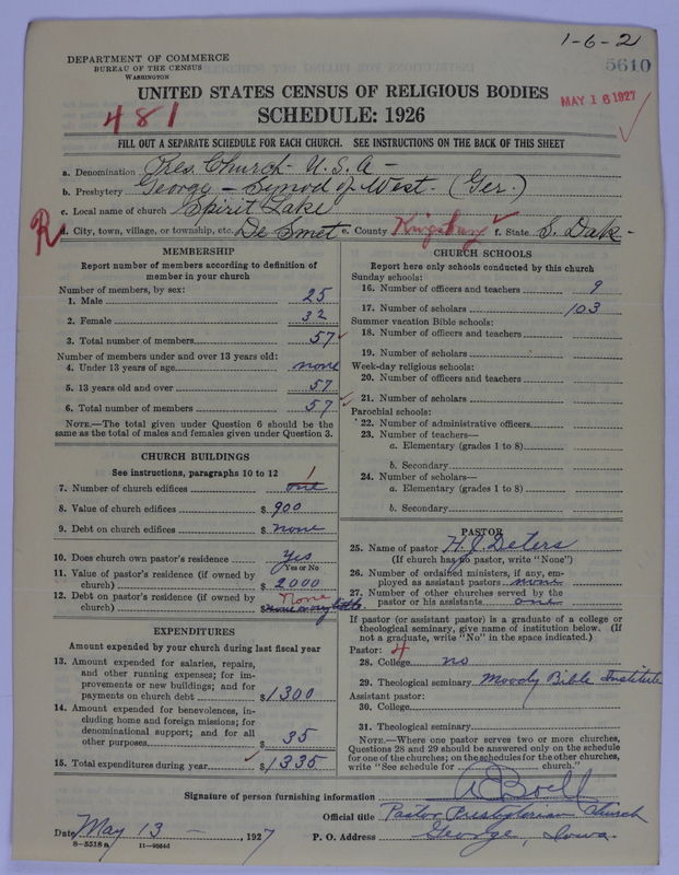 Scan of Presbyterian Church in the United States of America: 5610