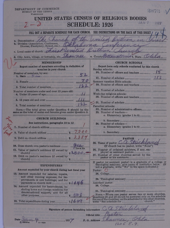 Scan of Church of the United Brethren in Christ: 2873