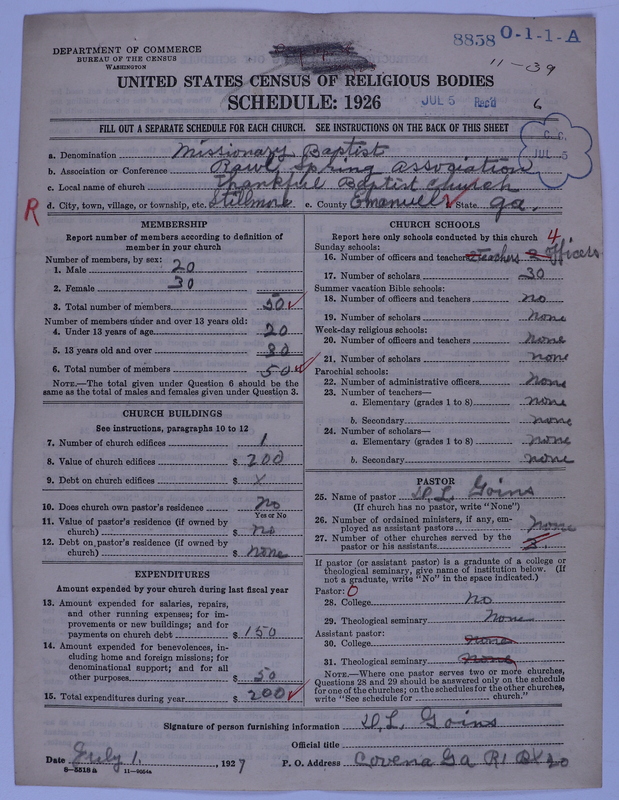 Scan of Negro Baptists: 8858