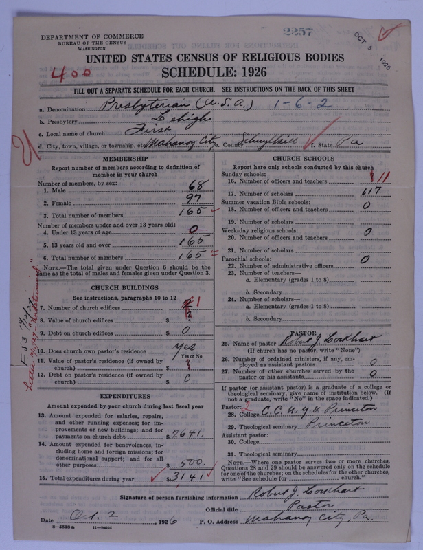 Scan of Presbyterian Church in the United States of America: 2257