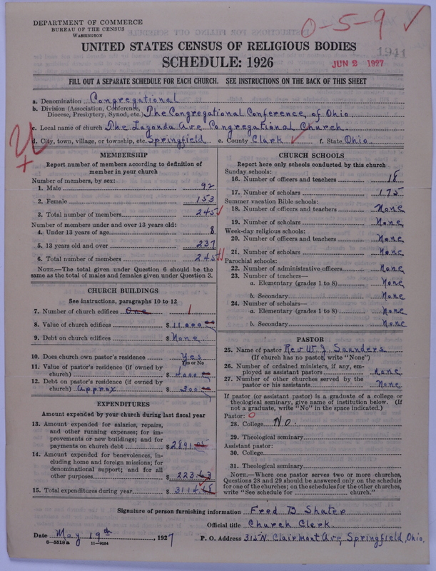 Scan of Congregational Churches: 1941