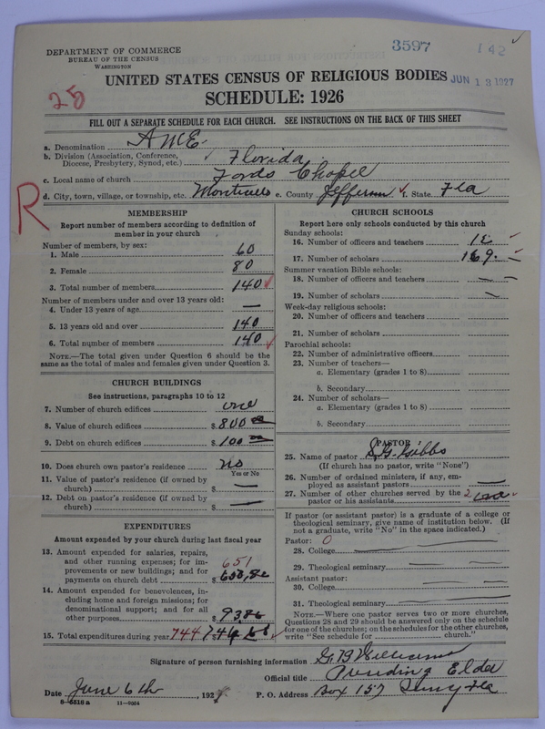 Scan of African Methodist Episcopal Church: 3597