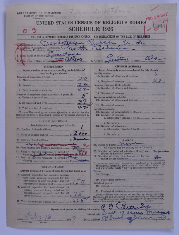 Scan of Presbyterian Church in the United States: 2441