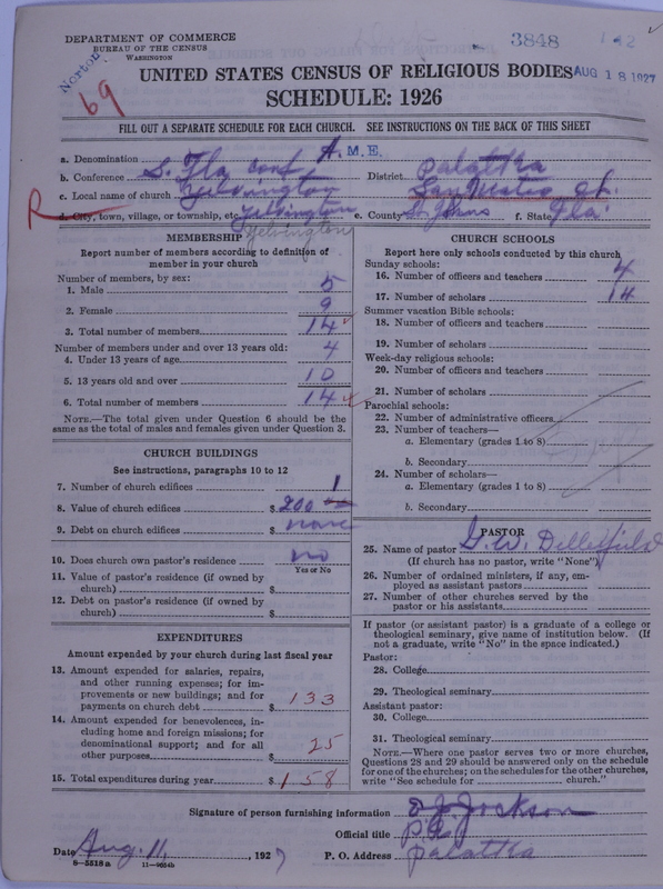 Scan of African Methodist Episcopal Church: 3848