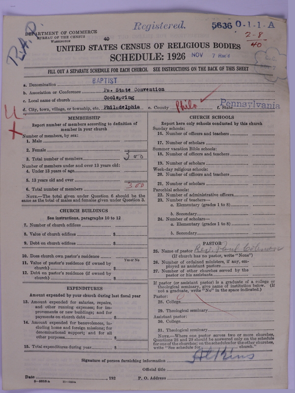 Scan of Negro Baptists: 5636