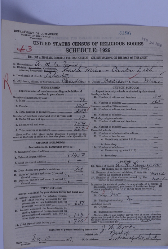 Scan of African Methodist Episcopal Zion Church: 2186