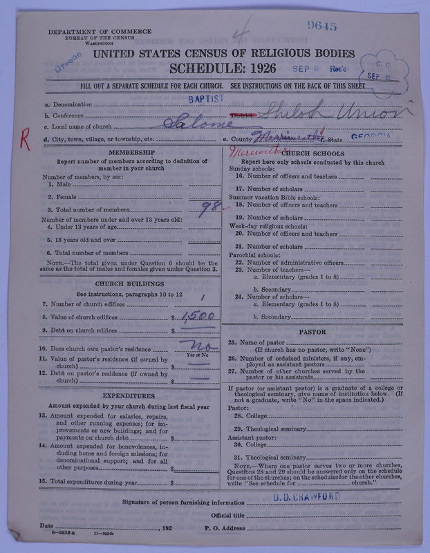 Scan of Negro Baptists: 9645