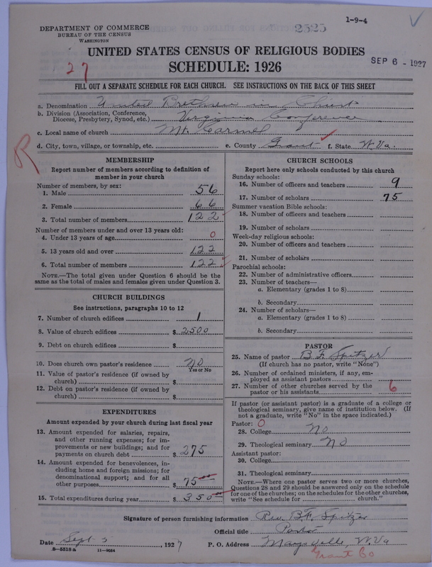 Scan of Church of the United Brethren in Christ: 2525