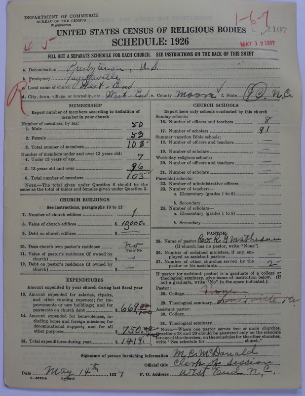 Scan of Presbyterian Church in the United States: 1107