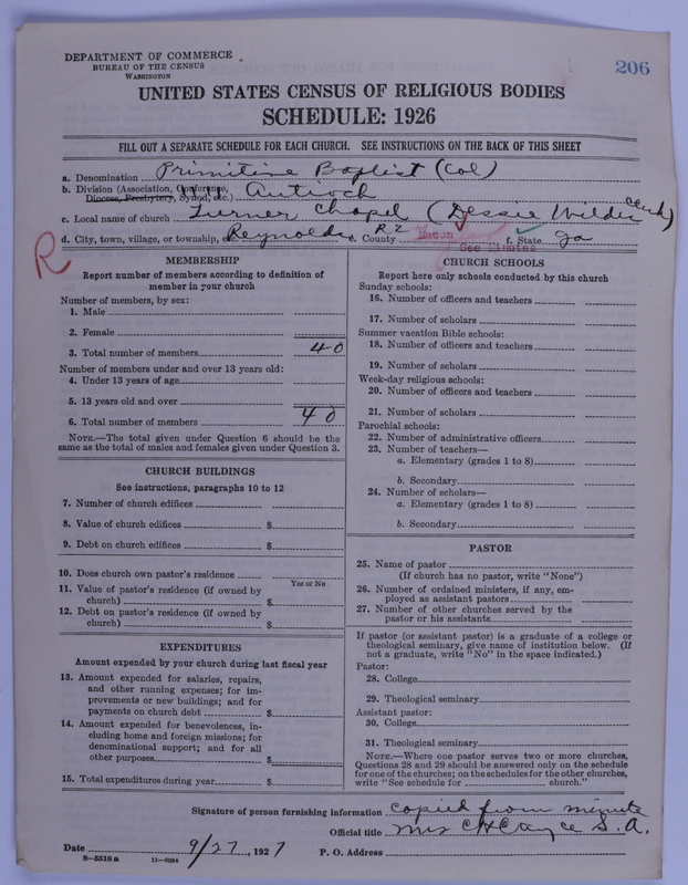 Scan of Colored Primitive Baptists: 206