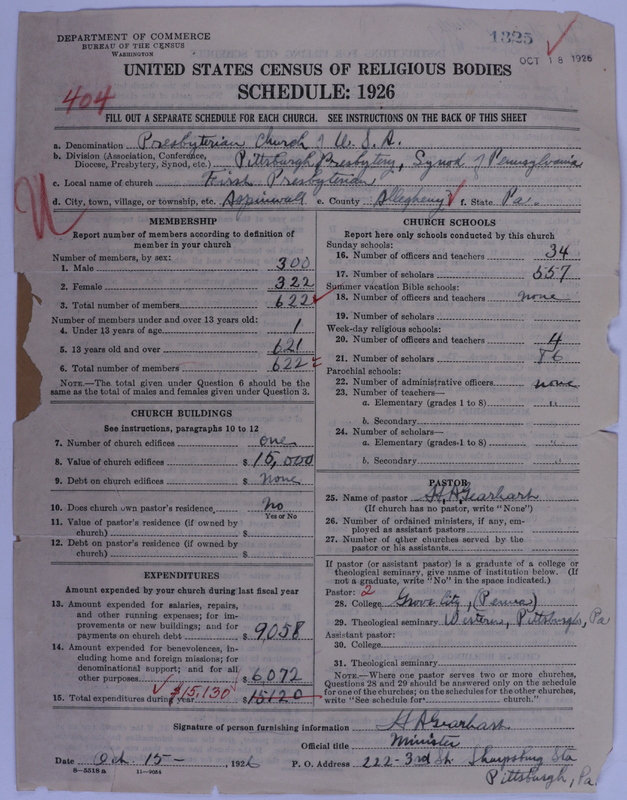 Scan of Presbyterian Church in the United States of America: 1325