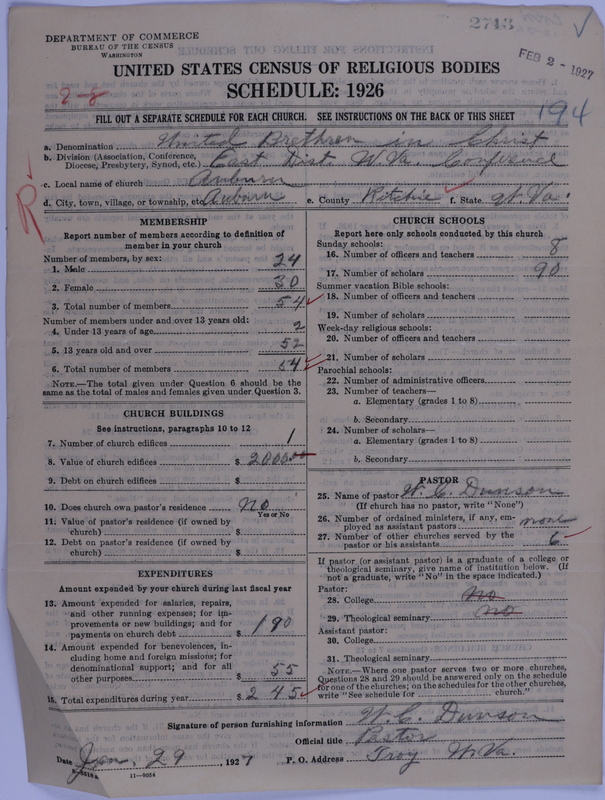 Scan of Church of the United Brethren in Christ: 2713