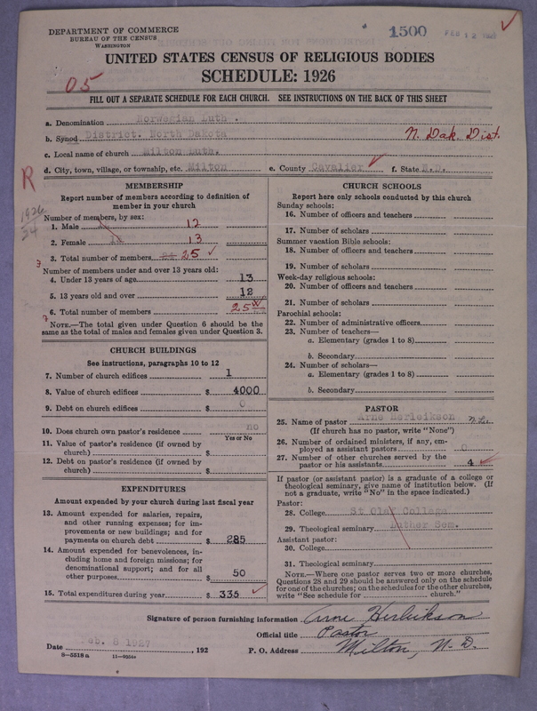 Scan of Norwegian Lutheran Church of America: 1500